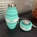 Silicone 475ml Camping Foldable Water Bottle